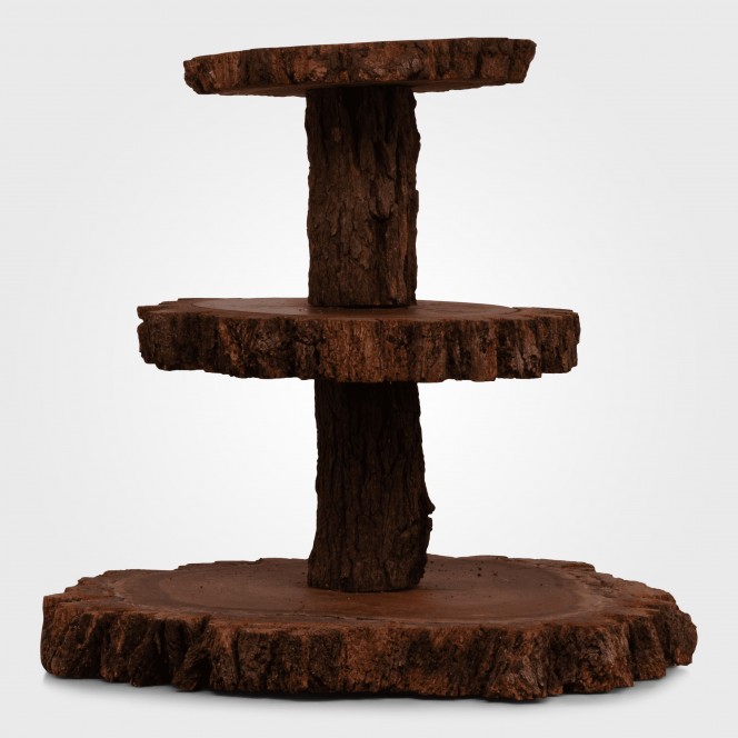 Three Tier Wooden Cake Stand